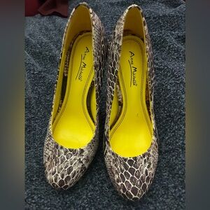 Michele Snakeskin Patterned Heels